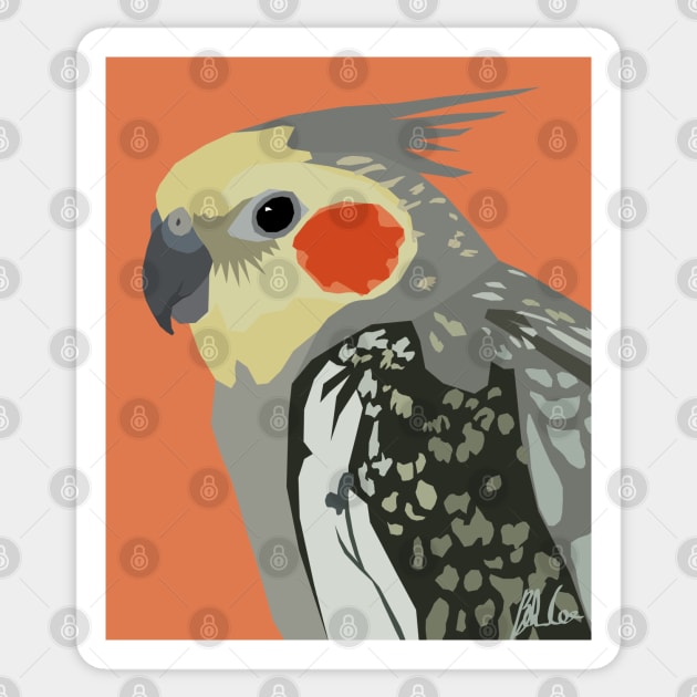 Marcus the Cockatiel Sticker by Battle Bird Productions